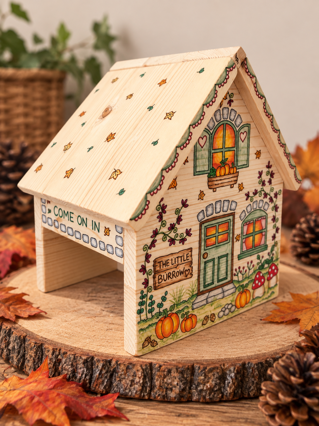 The Autumn Burrow House | Handmade by Honey Three Paws