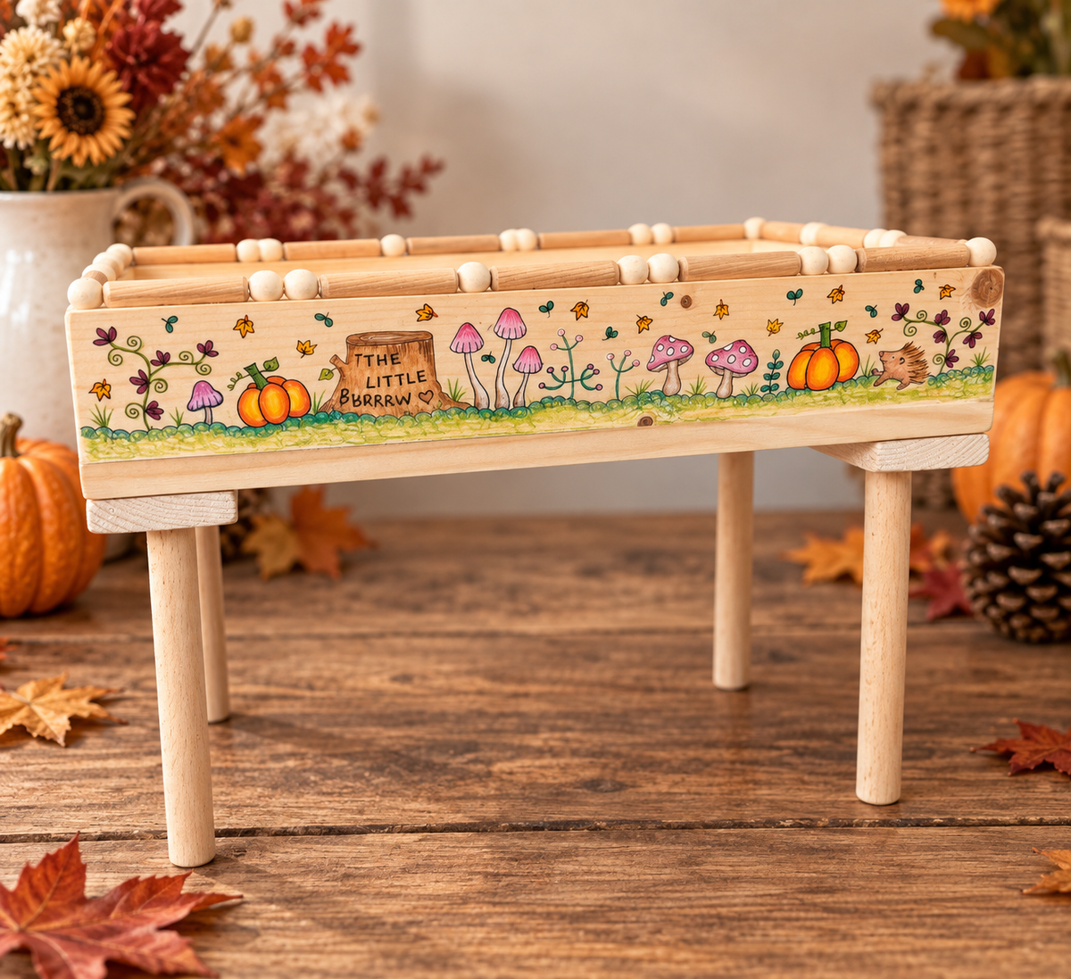 The Autumn Burrow Platform | Handmade by Honey Three Paws
