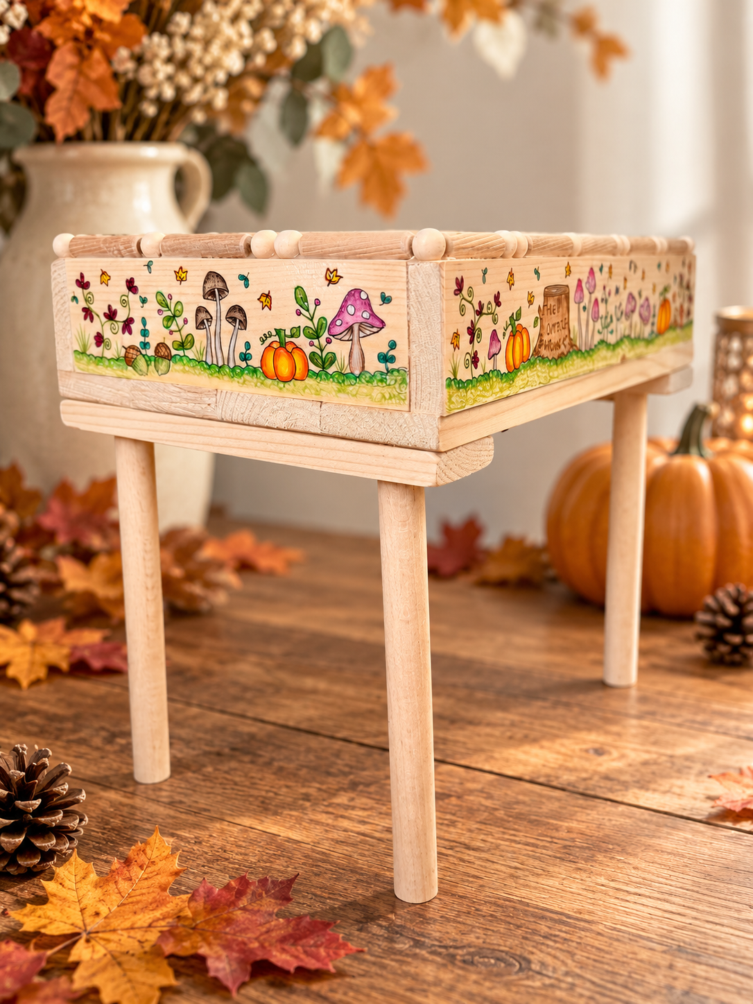 The Autumn Burrow Platform | Handmade by Honey Three Paws