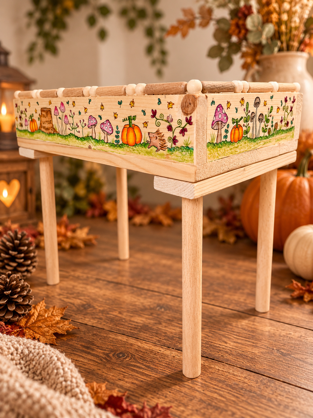 The Autumn Burrow Platform | Handmade by Honey Three Paws