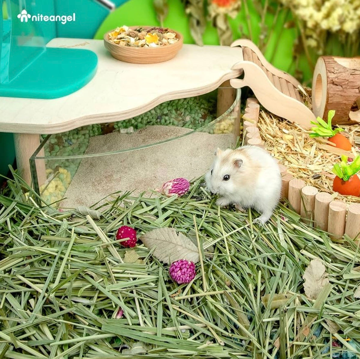 Niteangel Forest Floor Bedding Orchard Grass & Flowers 300g