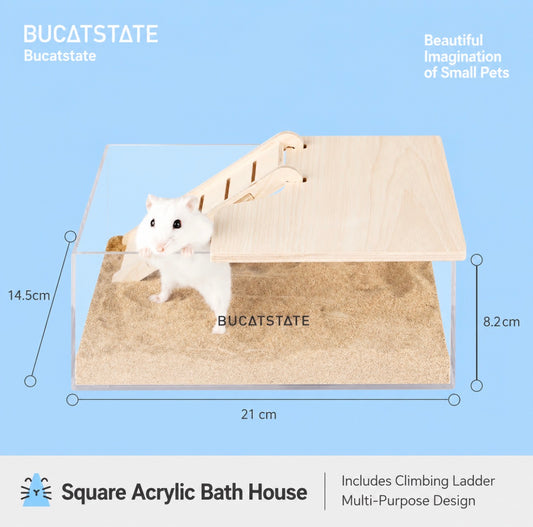 BUCATSTATE Acrylic Sand Bath with Climbing Ladder