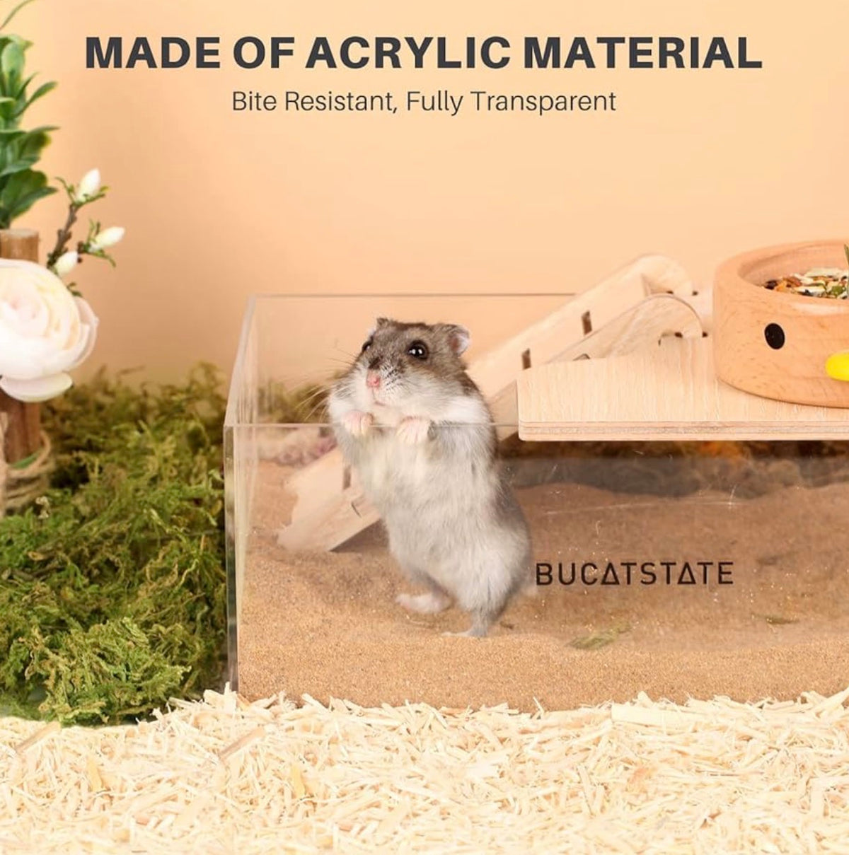 BUCATSTATE Acrylic Sand Bath with Climbing Ladder